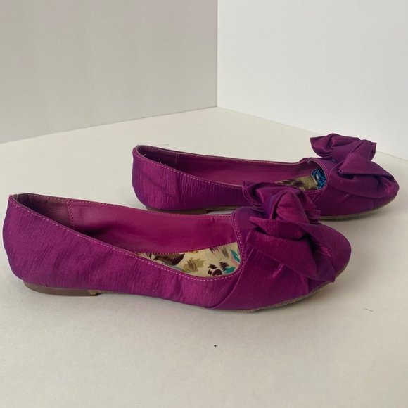 Madden Girl Pink Ballet Flats with Bow Size 6 - Picture 2 of 6